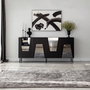 Hanah Home Venice Consola Negro y Fume